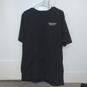 Mens large Brxtn Supply dark gray t-shirt. Small stain on front, discrete.